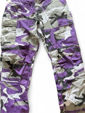 Y2K camo pants baggy Purple Camo Cargo Joggers